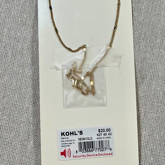 LC Lauren Conrad | NWT Gold Tone Long Statement Necklace - Picture 8 of 8